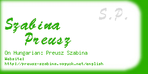 szabina preusz business card